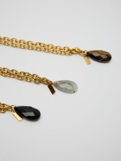 Collier Flora onyx